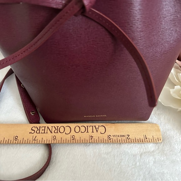 MANSUR GAVRIEL Mini Bucket Bag Burgundy Red - Picture 8 of 11